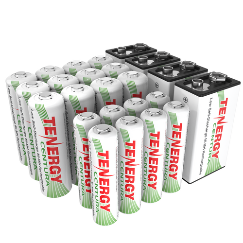 Tenergy CENTURA AA AAA C D 9V NiMH High Capacity Rechargeable Batteries LOT