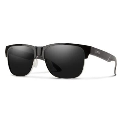 Pre-owned Smith Lowdown Split Semi-rimless Sunglasses In Black & Chromapop Polarized Black In Multicolor