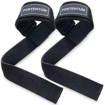 PORTENTUM® Sangle de Tirage Musculation - Lifting Straps pour Fitness, Levage...