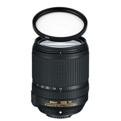 Nikon AF-S DX Nikkor 18-140mm f/3.5-5.6G ED VR Lens w/67mm UV Filter