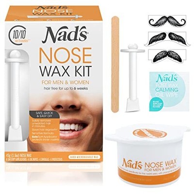 Nad's Nose Wax Kit for Men & Women - Waxing Kit for Quick & Easy Nose Hair Re...