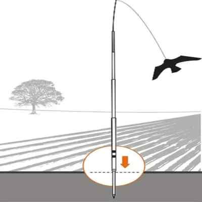 Scarybird. Cometa anti pájaros con mástil de 9 metros
