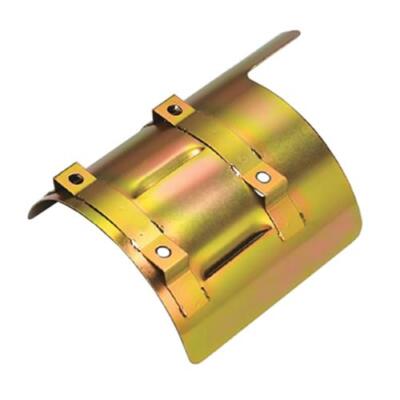 Milodon Windage Tray Steel Gold Iridite Louvered Front Sump Ford Sm Block 351W
