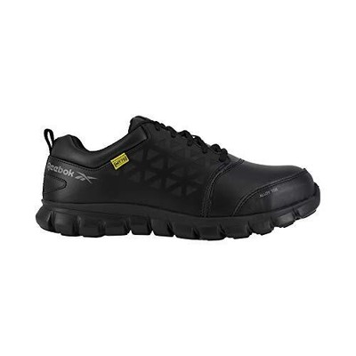 Pre-owned Reebok Work Men's Sublite Cushion Alloy Toe Internal Metatarsal Guard Work Shoe In Black
