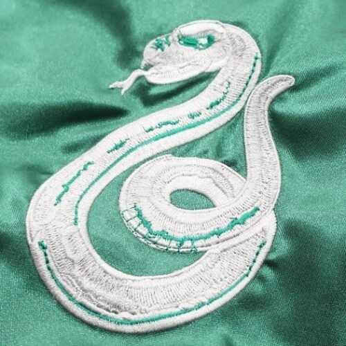 Pre-owned Harry Potter Sukajan Slytherin Emblem From Japan Size L In Multicolor