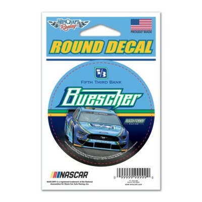 CHRIS BUESCHER #17 FIFTH THIRD BANK CAR WINCRAFT 3'' ROUND DECAL STICKER