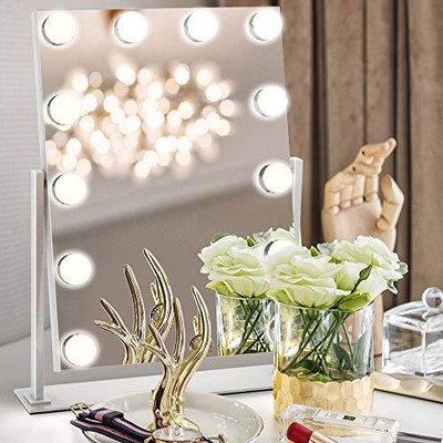 Lighted Makeup Vanity Mirror Hollywood Lightup Mirror  Tabletops
