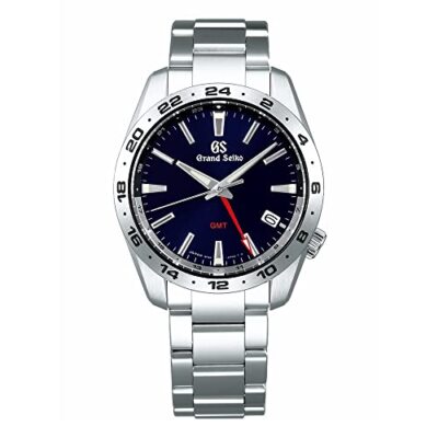 Pre-owned Grand Seiko Sbgn029 Sport Collection Gmt Blue Dial Stainless Steel Men Watch