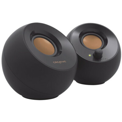 Creative Pebble Black USB powered 2.0-Channel Desktop Speakers Volume Control