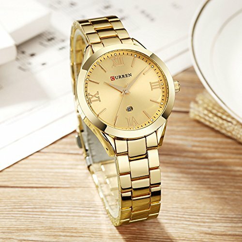 Orologio Polso Curren 9007 Donna Analogico Quarzo Data Luxury Dorato lac