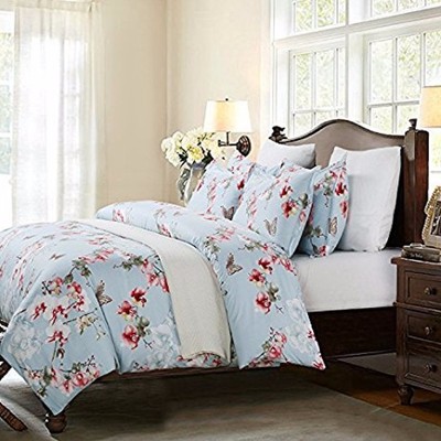 3 Pcs Duvet Cover and Pillow Shams Bedding Set 100 Cotton King Size Microfiber