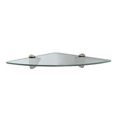 John Sterling Shelf-Made KT-0134-1212SN Glass Corner Shelf Kit, Satin Nickel, by