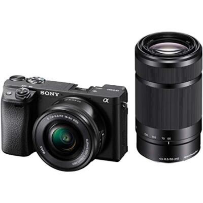 Sony ILCE-6400Y B Alpha a6400 Mirrorless Camera Double Zoom Lens