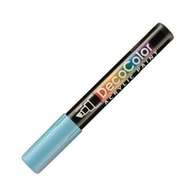 Marvy Uchida DecoColor Acrylic Paint Marker Light Blue Chisel Tip Office School