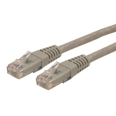 STARTECH.COM C6PATCH25GR 25FT GRAY CAT6 ETHERNET CABLE DELIVERS MULTI GIGABIT 1/