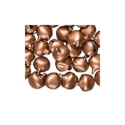 100 steel jingle bell drops small 6mm ( 1/4") antique copper