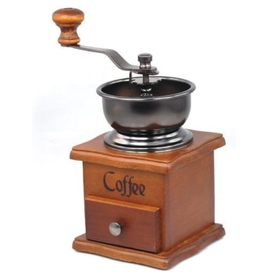 Coffee Grinder Manual Hand Bean Vintage Style Wooden Fresh Spices