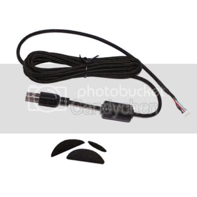 2M Mouse Ersatz Maus USB Kabel Cable Wire & Mausfüße Für Logitech G500 G500S G5