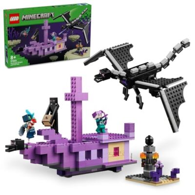 LEGO Minecraft 21264 Ender Dragon and Endship Toy Blocks for Children 7 UP