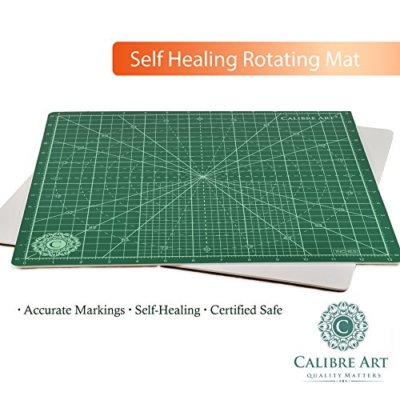 New Calibre Art 8'' Self Healing Rotating Cutting Mat Quilting Sewing (7'' grid)