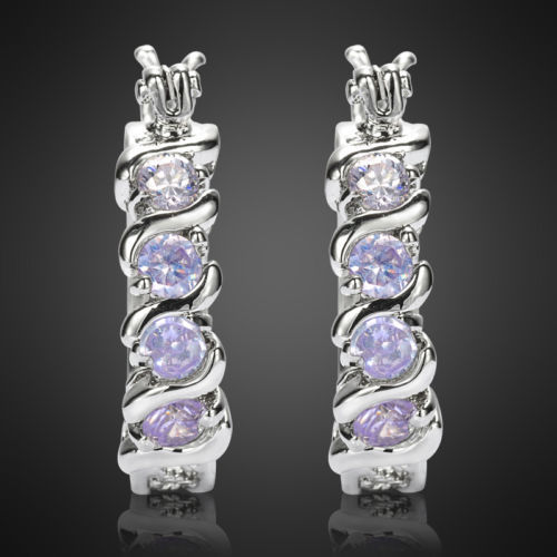 Brincos da moda de argola de tanzanita