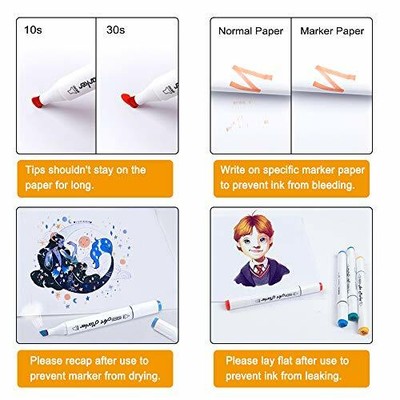 121 Colors Dual Tip Alcohol Based Art Markers120 Colors plus 1 Blender Perman...