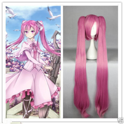 Akame ga KILL! Mine Long Straight Two Ponytail Cosplay Anime Wig+Gift Hairnet