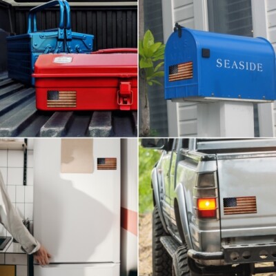 Magnet Me UP Weathered American Flag Magnet Decal 3x5 Inches Automotive 2PK