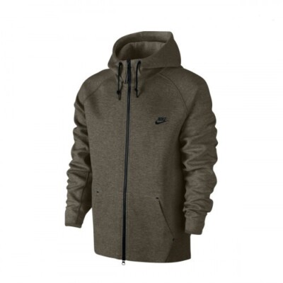 Nike Tech Fleece AW77 Windrunner Full Zip Hoodie Jacket 559592 325 Khaki XL 