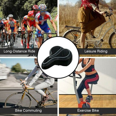 E-bike Bicycle Bike Saddle Seat Comfort Wide Big Bum Soft Gel Cushion Pad Sporty