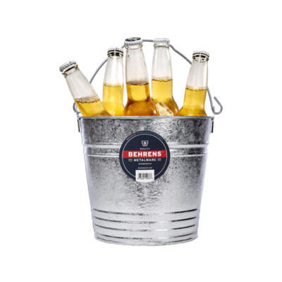 Behrens (#C17) Hot-Dipped Galvanized Steel Utility Pail 4.25 gal - Silver