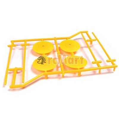 3Racing 1:10 Tyre Set Holder Yellow RC Cars Drift Touring On Road #WH-06/YE
