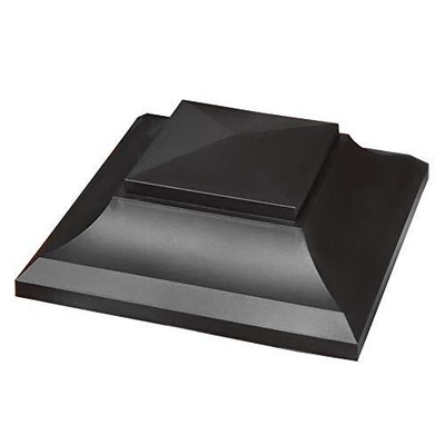 5 1/2'' x 5 1/2'' Black Plastic Pyramid Post Adapter Caps