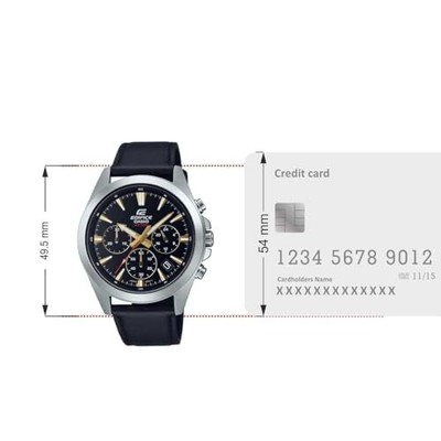 Pre-owned Casio Analog Black Dial Men's Watch-efv-630l-1avudf