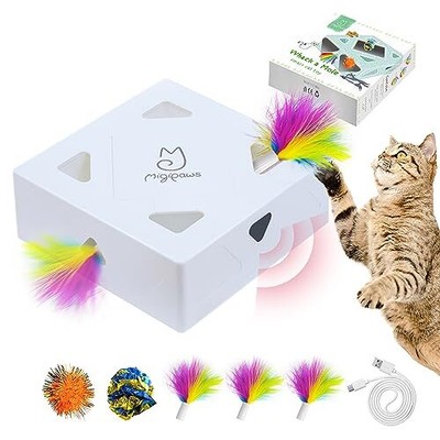 Cat Toys, Interactive Automatic 7 Holes Mice Whack-A-Mole, Ultra Fun Smart Te...