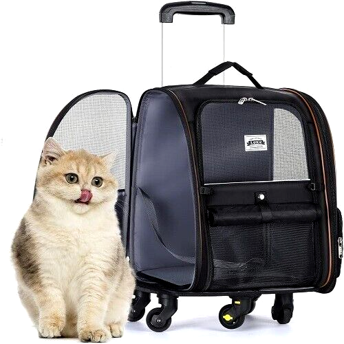 Backpack And Rolling Bag For Small Dogs & Cats