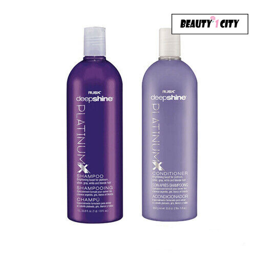 Rusk DeepShine Platinum X Shampoo and Conditioner 33.8 oz (Combo)