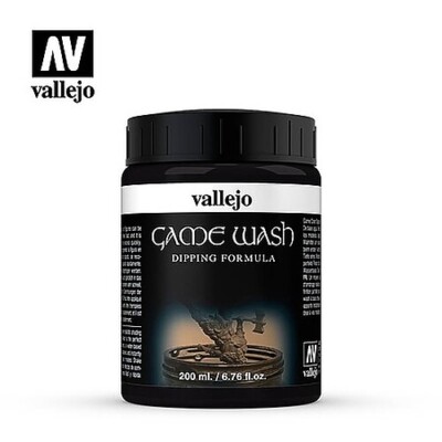 Vallejo Black Wash 200ml Bottle - Hobby and Model Acrylic Paint - #73301