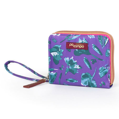 Anuschka Hand Painted Organizer Wallet with Wristlet Strap  display picture 3