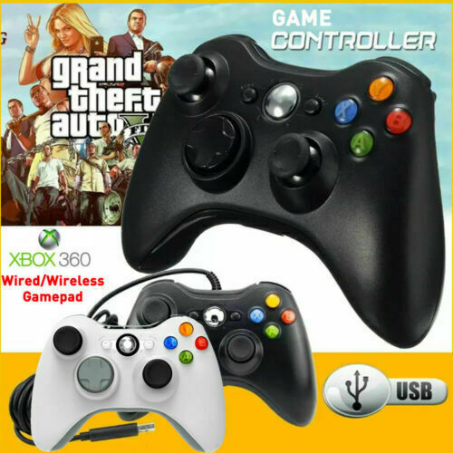 Wired/Wireless Game Controller Drahtloses Gamepad for Xbox 360/Windows 10 / 8/ 7