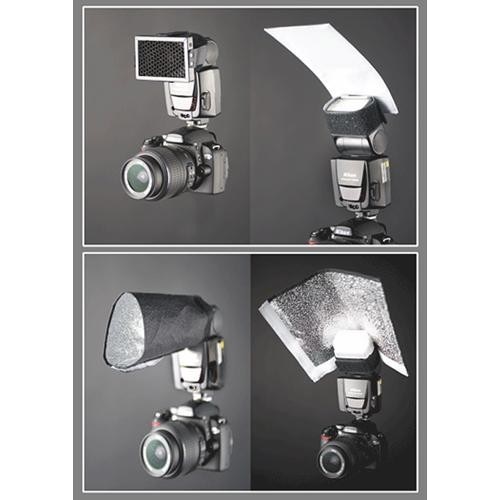 Interfit Photographic Strobies Flash Gun Bounce Set for Shoe Mount Fla