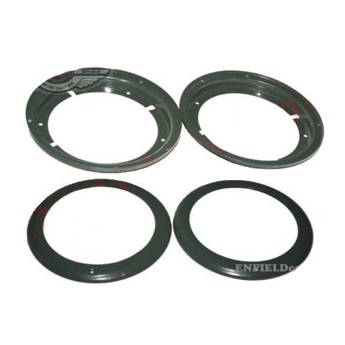 Headlight Retaining Inner Outer Rim Bezel For Willys CJ 2A 3A Jeeps 