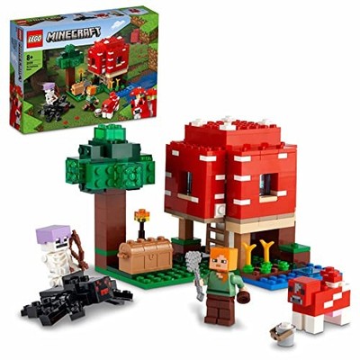 LEGO Minecraft La Casa-Champiñón, Juguete de Construcción, Idea de Regalo para N