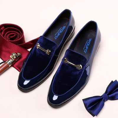 Mens blue cheap wedding shoes