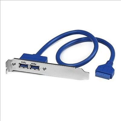 2-Port USB 3.0 Super-Speed 5Gbps Standard Slot Plate Adapter - USB3-2120S
