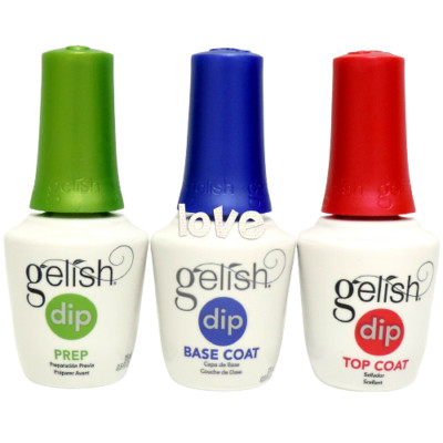 GELISH DIP Nail Dipping Powder Essentials Dip Prep-Base-Top
