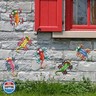 YEAHOME 6 Pack Metal Geckos Inspirational Wall Art, Mexican Outdoor Wall Decor with Shaking Head, Lizard Wall Sculptures and Statues for Farmhouse, Porch, Patio, Lawn, Fence