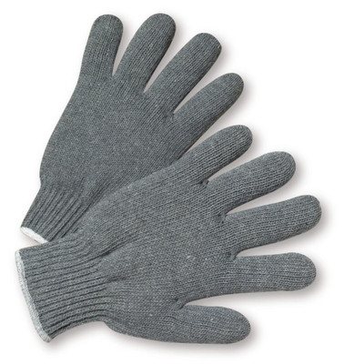 25 DOZEN 300 PAIR Gray POLY COTTON STRING KNIT WORK GLOVES NEW LARGE L