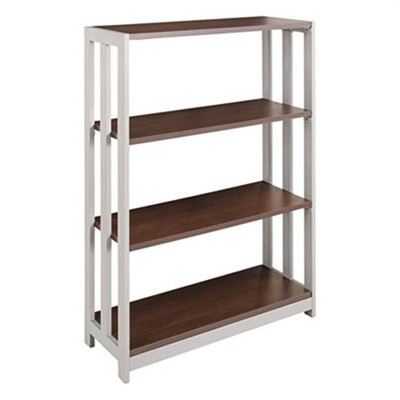 Trento Line Bookcase, Three-Shelf, 31-1/2w x 11-5/8d x 43-1/4h, Mocha