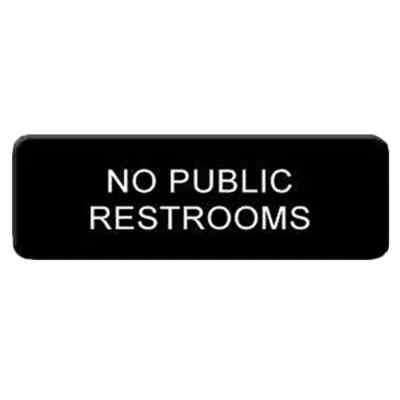 Thunder Group PLIS9335BK 9'' x 3'' Black Self Adhesive Information Symbol Sign